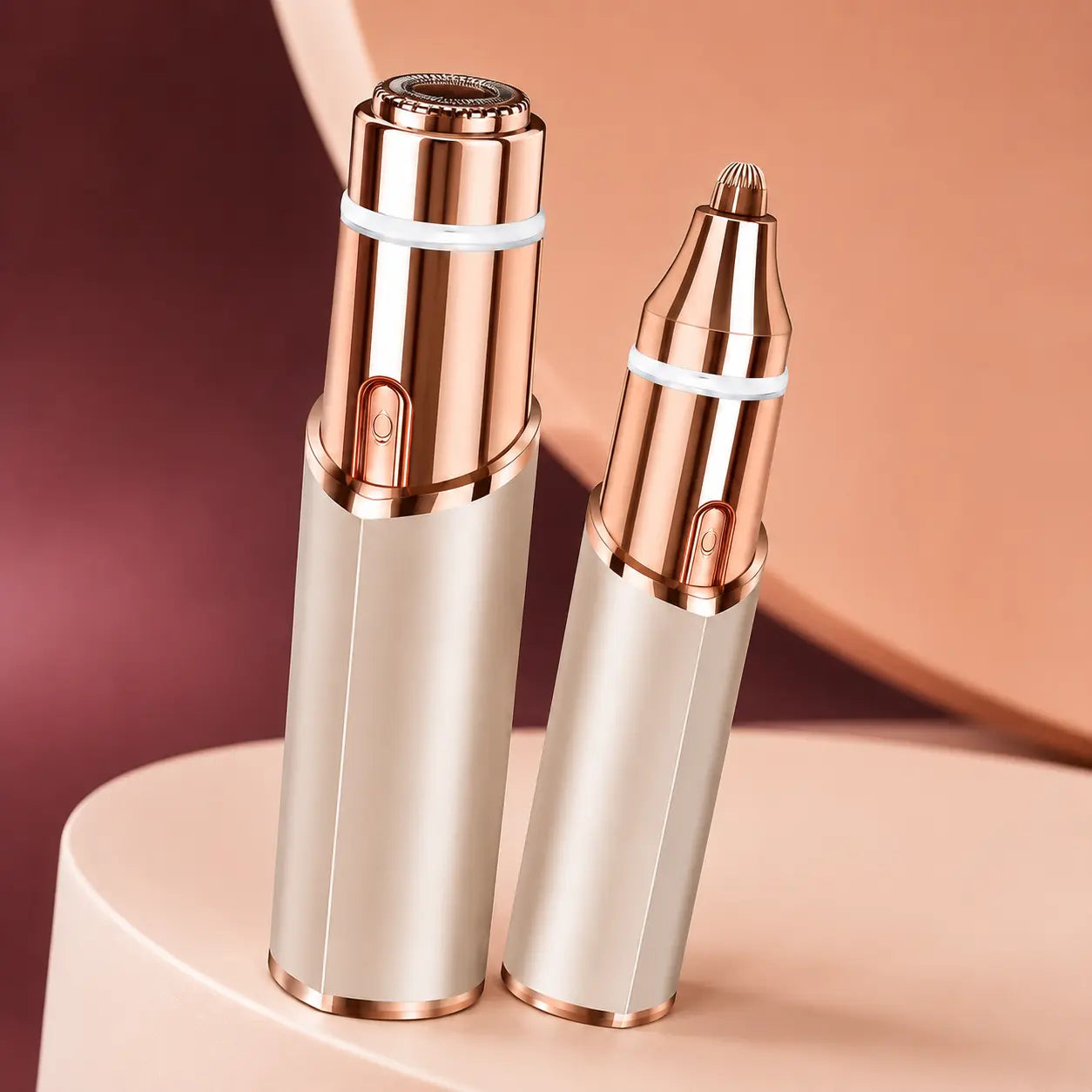 Close-up of the Winneri circular facial head and precision eyebrow head